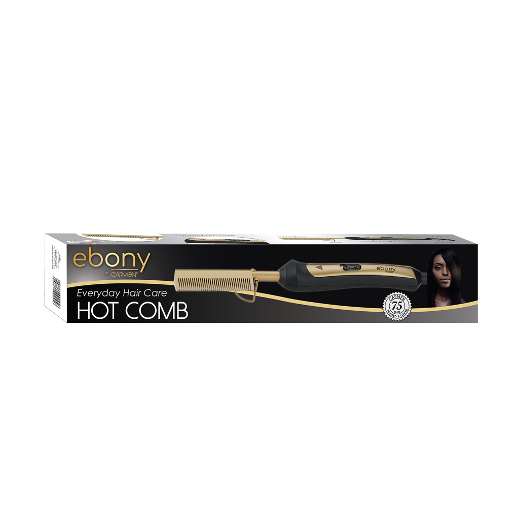 Carmen Ebony 30W Hot Comb Gold Black