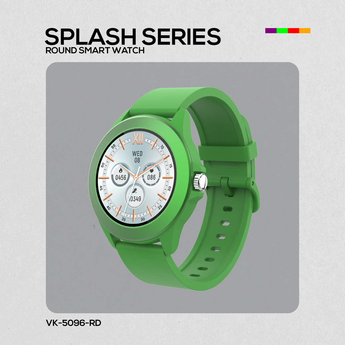 Volkano Splash Series Round Smartwatch - Green