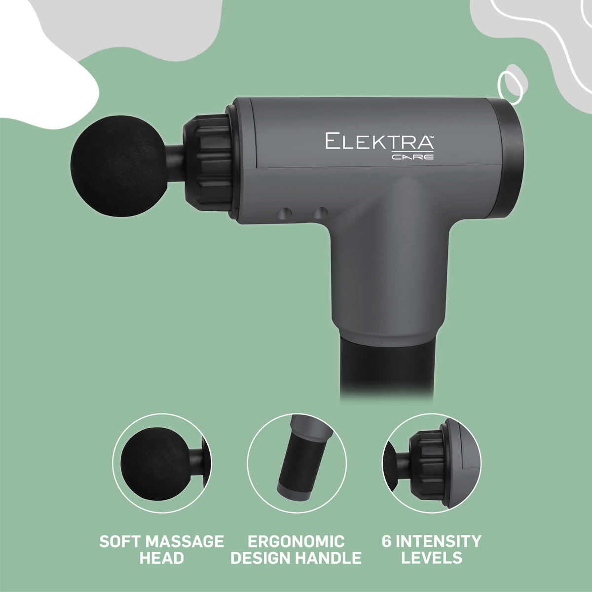 Elektra - Physio Pro Massager With 6 Intensity Levels And Ergonomic Design