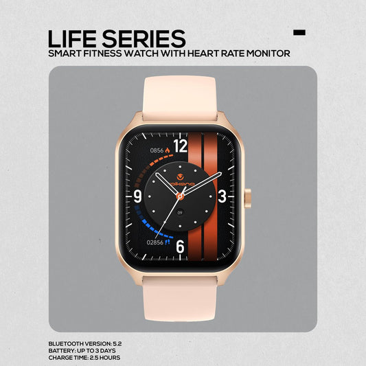 Volkano Smart Watch: Women & Men | Calling & Photo Uploads | Life Series - Rose Gold