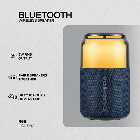 Volkano Neptune Bluetooth Wireless Speaker - Blue
