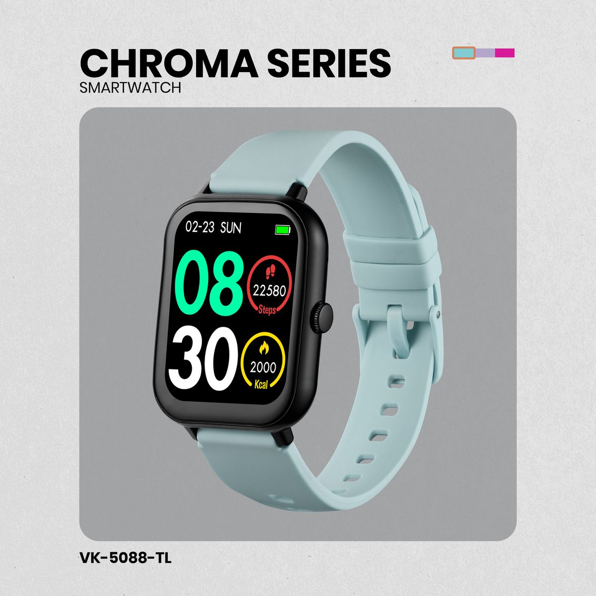 Volkano Chroma Series Smartwatch - Teal