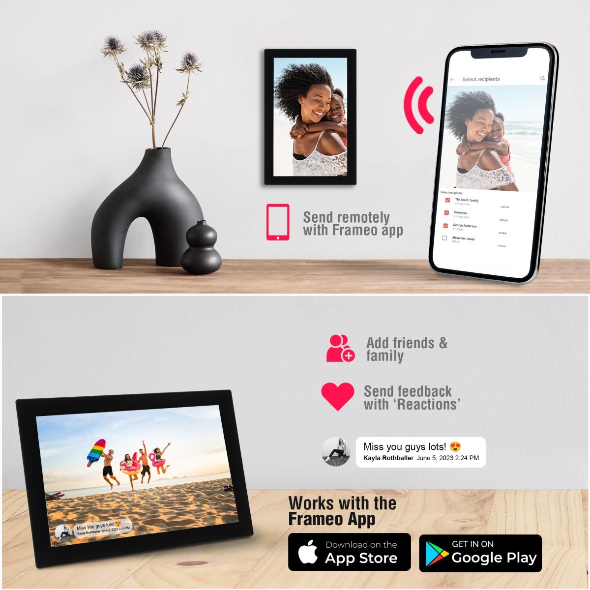 Volkano Smart Digital Photo Frame With WiFi 10.1" Smart Photo Frame