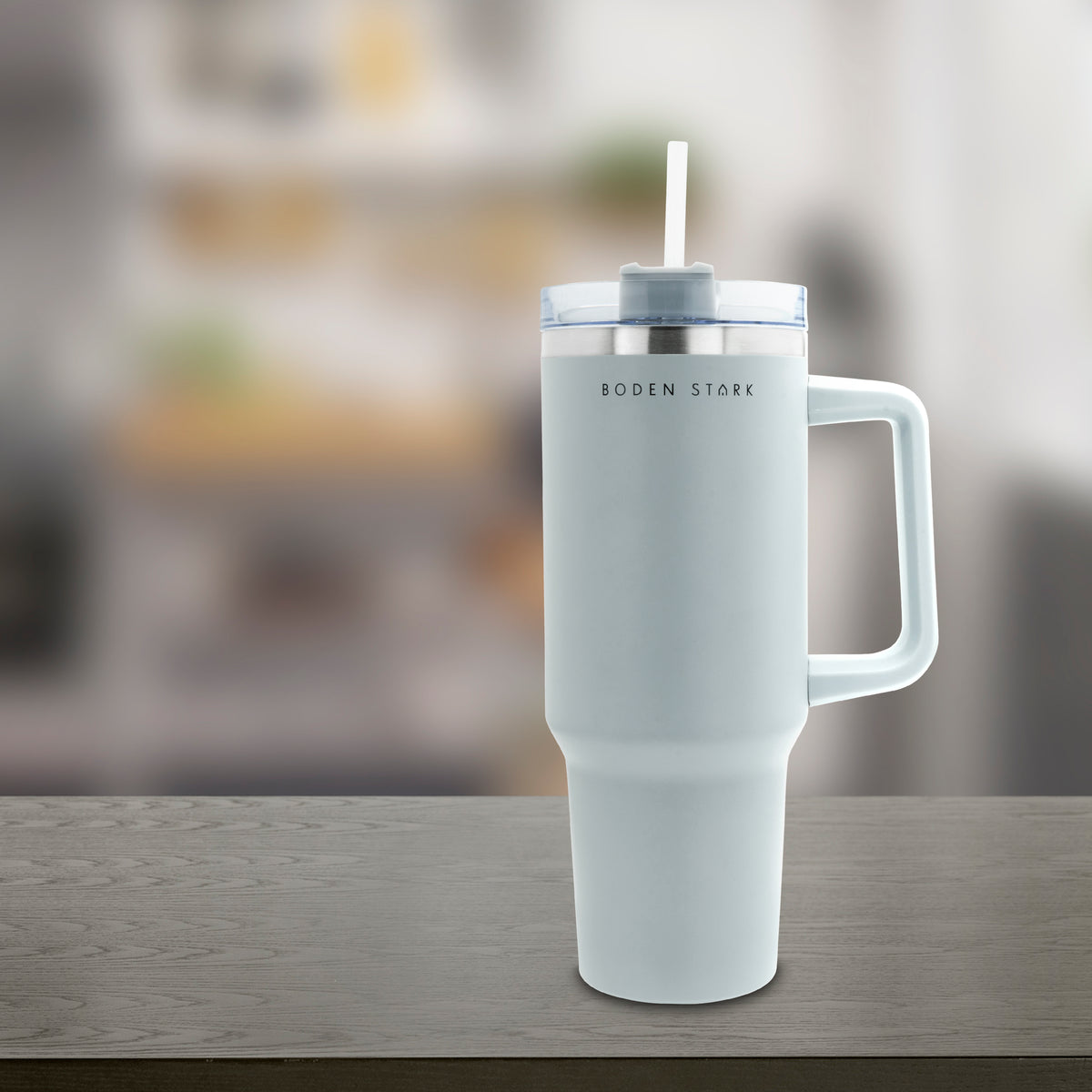 Boden Stark 1200ml Stainless Steel Travel Mug - Grey