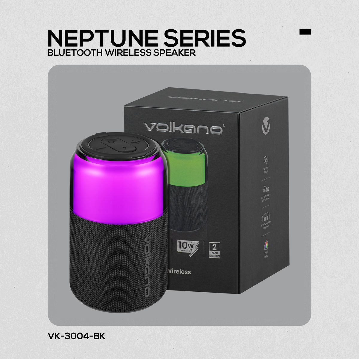 Volkano Neptune Bluetooth Wireless Speaker - Blue