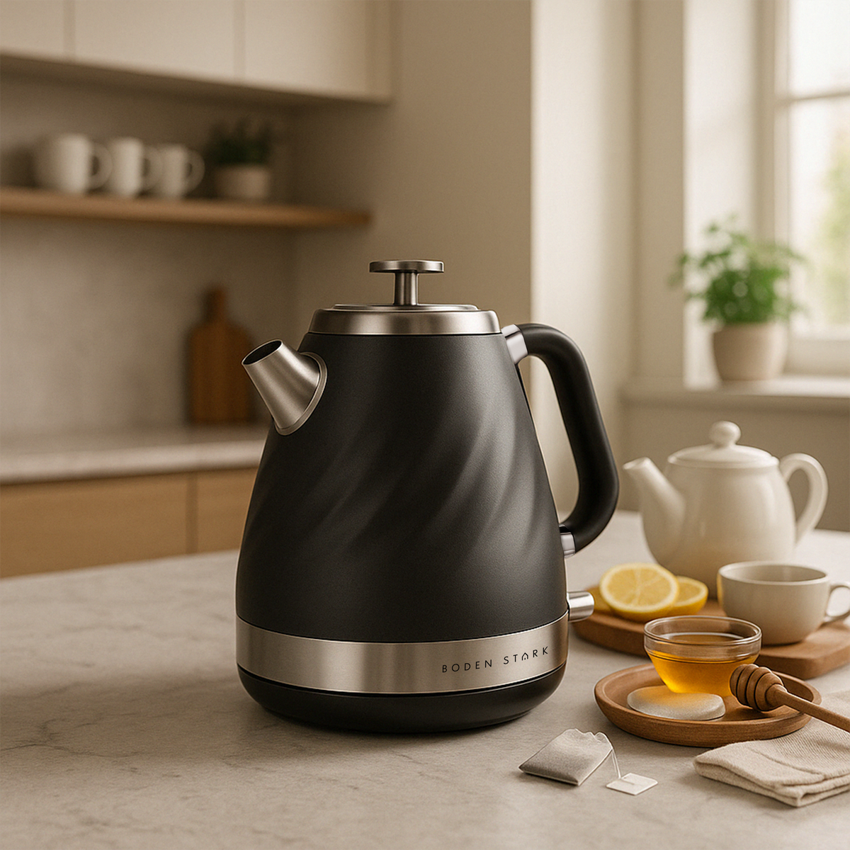 Boden Stark - 1.7L Stainless Steel Kettle With Boil Dry Protection
