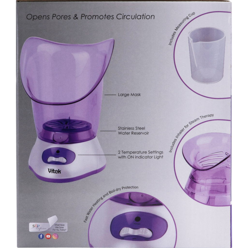 Carmen Facial Sauna with Inhaler -Steam Therapy for Skincare & Sinus Relief