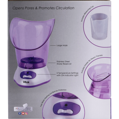 Carmen Facial Sauna with Inhaler -Steam Therapy for Skincare & Sinus Relief