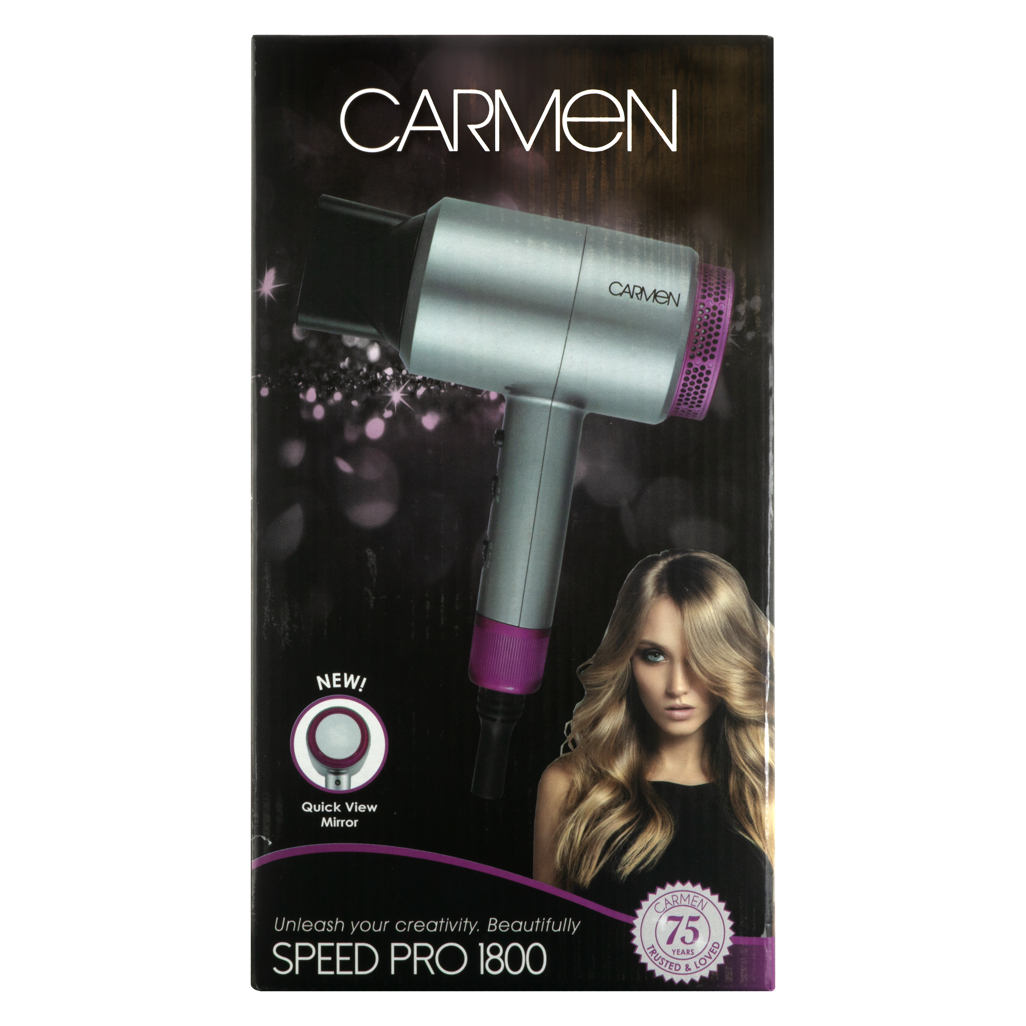 Carmen Speed Pro 1800W Hair Dryer with Mirror View