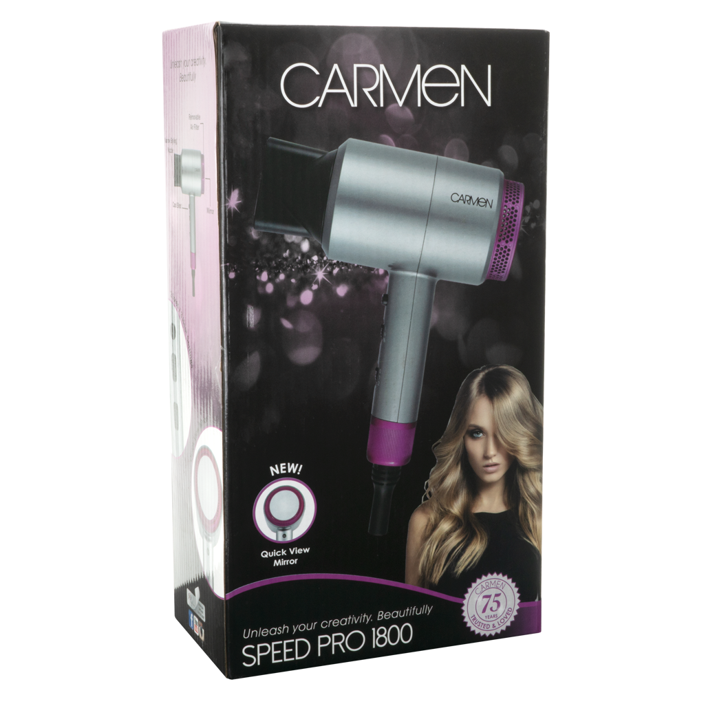Carmen Speed Pro 1800W Hair Dryer with Mirror View