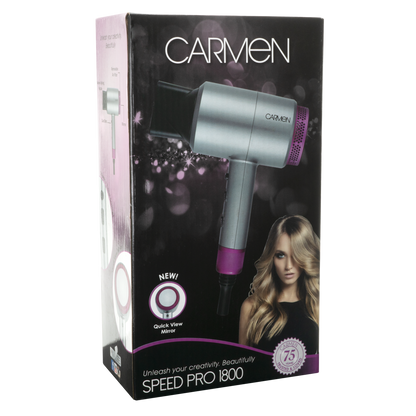 Carmen Speed Pro 1800W Hair Dryer with Mirror View