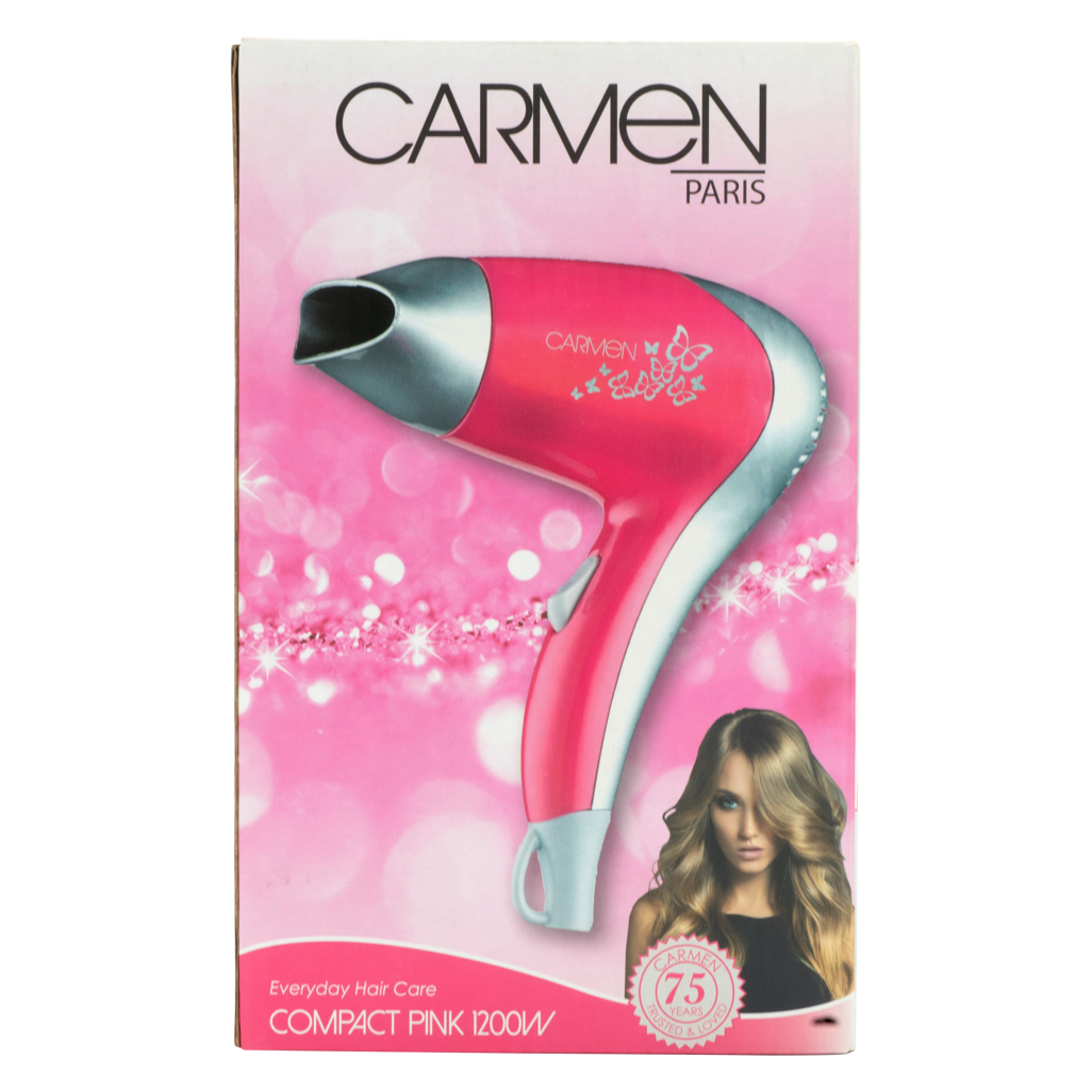 Carmen Compact 1200W Hair Dryer Pink