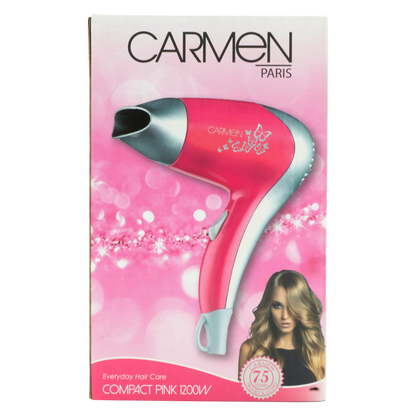 Carmen Compact 1200W Hair Dryer Pink