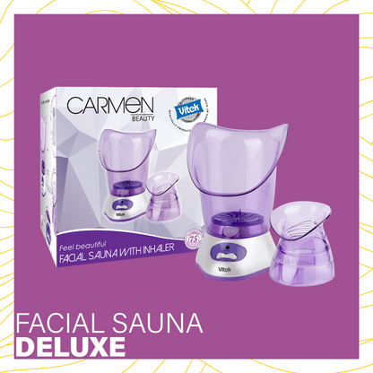 Carmen Facial Sauna with Inhaler -Steam Therapy for Skincare & Sinus Relief