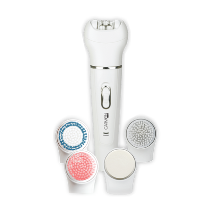 Carmen Facial Epilator & Brush Set - Complete Facial Care for Smooth Skin
