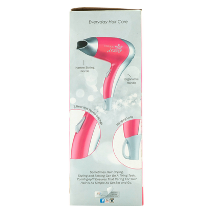Carmen Compact 1200W Hair Dryer Pink