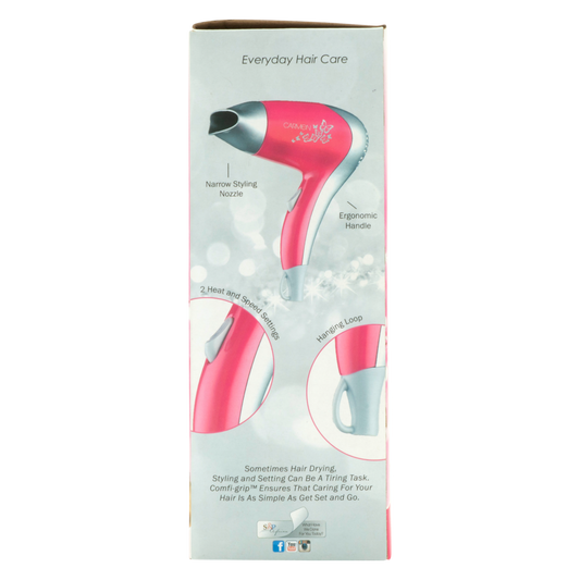 Carmen Compact 1200W Hair Dryer Pink
