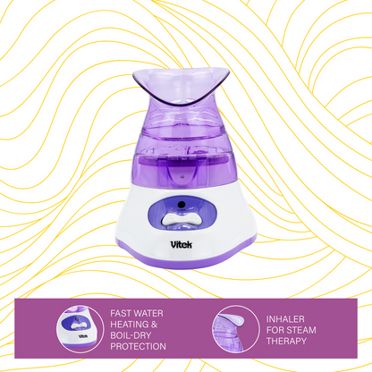 Carmen Facial Sauna with Inhaler -Steam Therapy for Skincare & Sinus Relief