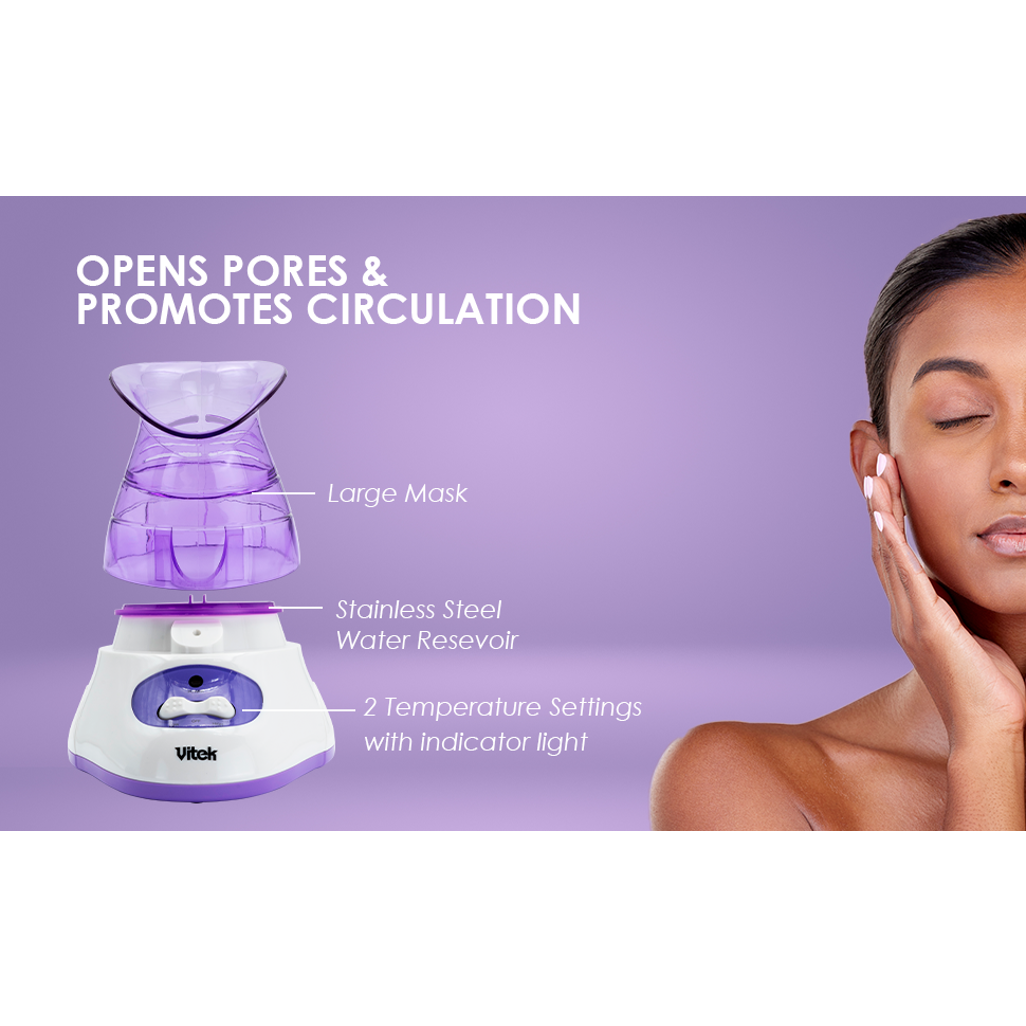 Carmen Facial Sauna with Inhaler -Steam Therapy for Skincare & Sinus Relief