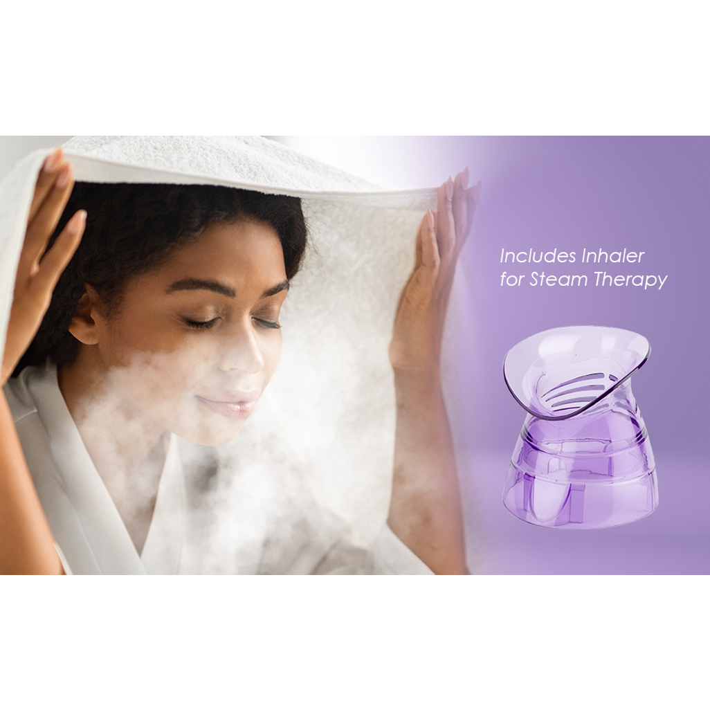 Carmen Facial Sauna with Inhaler -Steam Therapy for Skincare & Sinus Relief