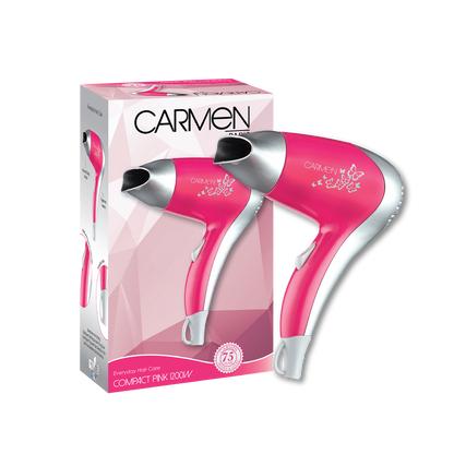 Carmen Compact 1200W Hair Dryer Pink