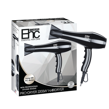 Carmen EHC Pro Hair Dryer 2200W - Powerful, Fast-Dry, Salon Finish