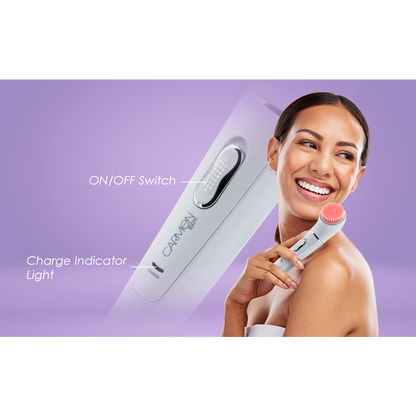 Carmen Facial Epilator & Brush Set - Complete Facial Care for Smooth Skin