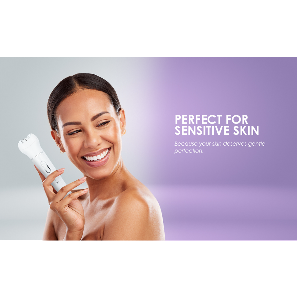 Carmen Facial Epilator & Brush Set - Complete Facial Care for Smooth Skin