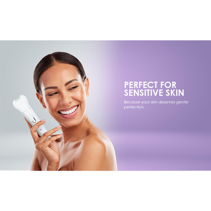 Carmen Facial Epilator & Brush Set - Complete Facial Care for Smooth Skin