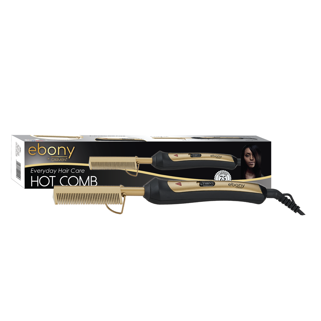 Carmen Ebony 30W Hot Comb Gold Black