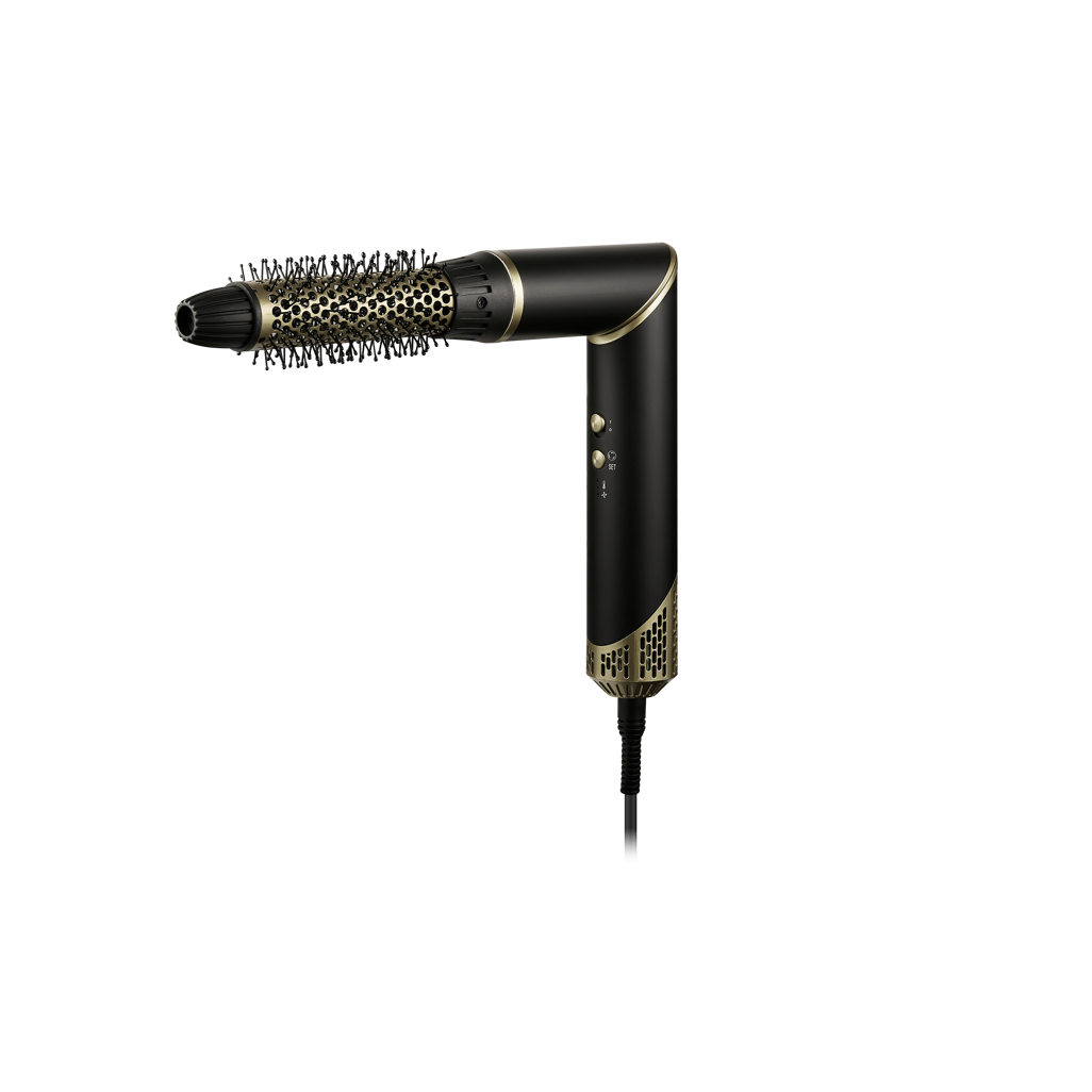 Carmen Ebony 5-in-1 Hot Air Brush Black Gold