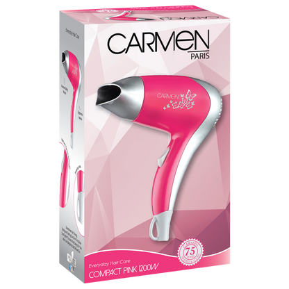 Carmen Compact 1200W Hair Dryer Pink