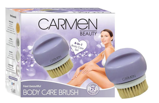 Carmen 4-in-1 Electric Body Brush - Cleanse, Exfoliate & Massage, Purple