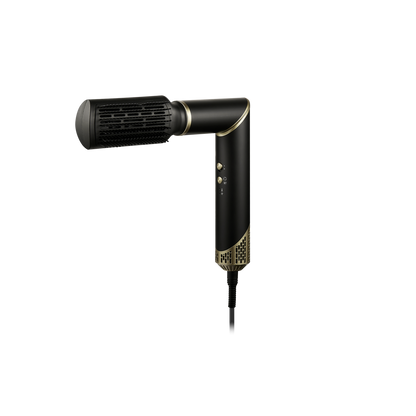 Carmen Ebony 5-in-1 Hot Air Brush Black Gold