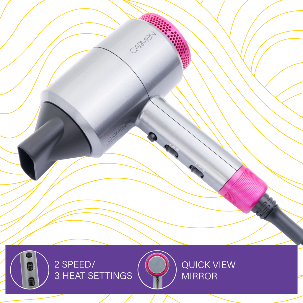 Carmen Speed Pro 1800W Hair Dryer with Mirror View