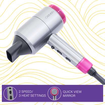 Carmen Speed Pro 1800W Hair Dryer with Mirror View
