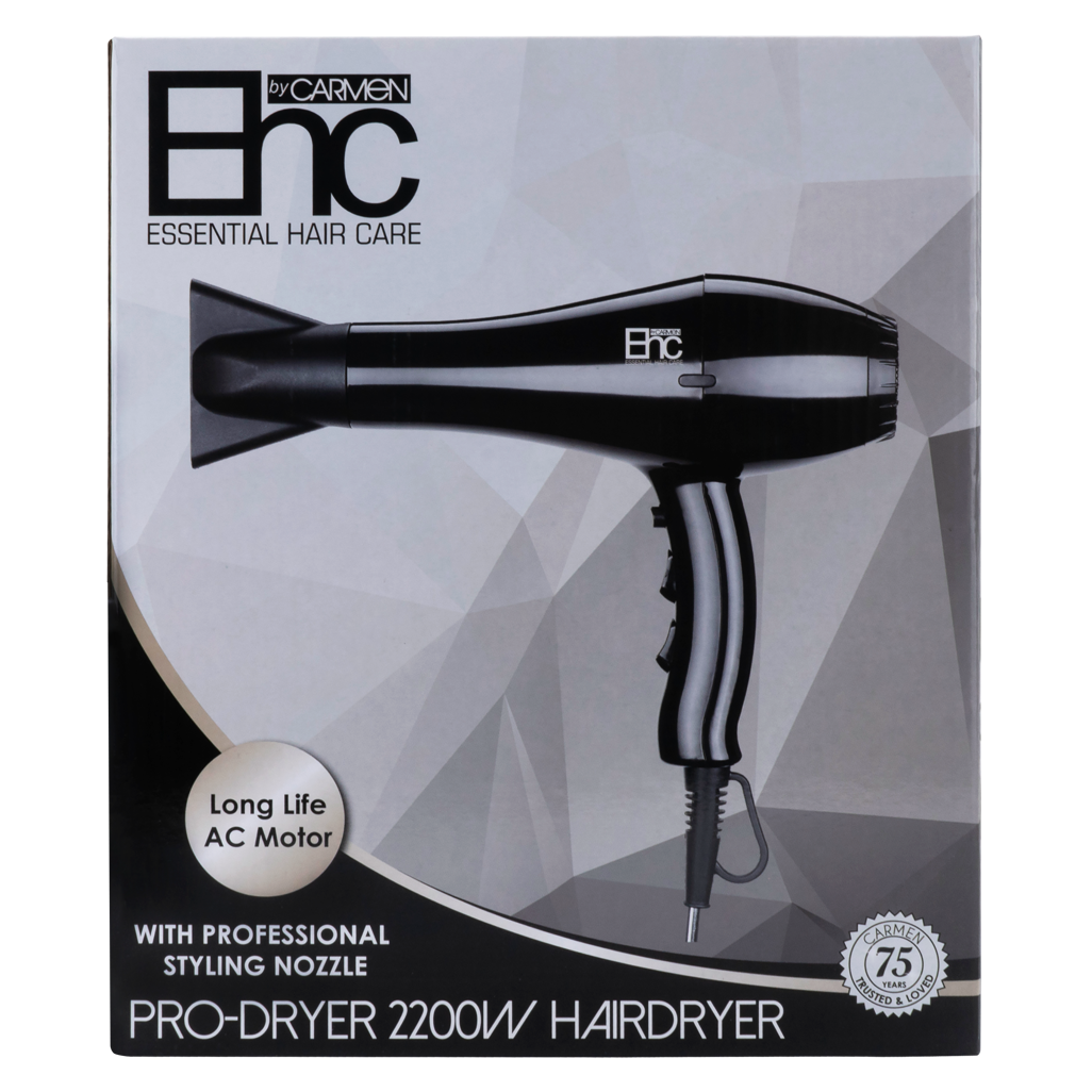 Carmen EHC Pro Hair Dryer 2200W - Powerful, Fast-Dry, Salon Finish