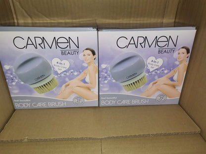 Carmen 4-in-1 Electric Body Brush - Cleanse, Exfoliate & Massage, Purple