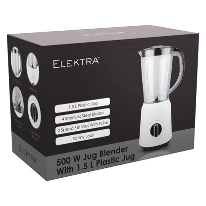 Elektra Plastic 1.5 L Multiple Speeds Jug Blender