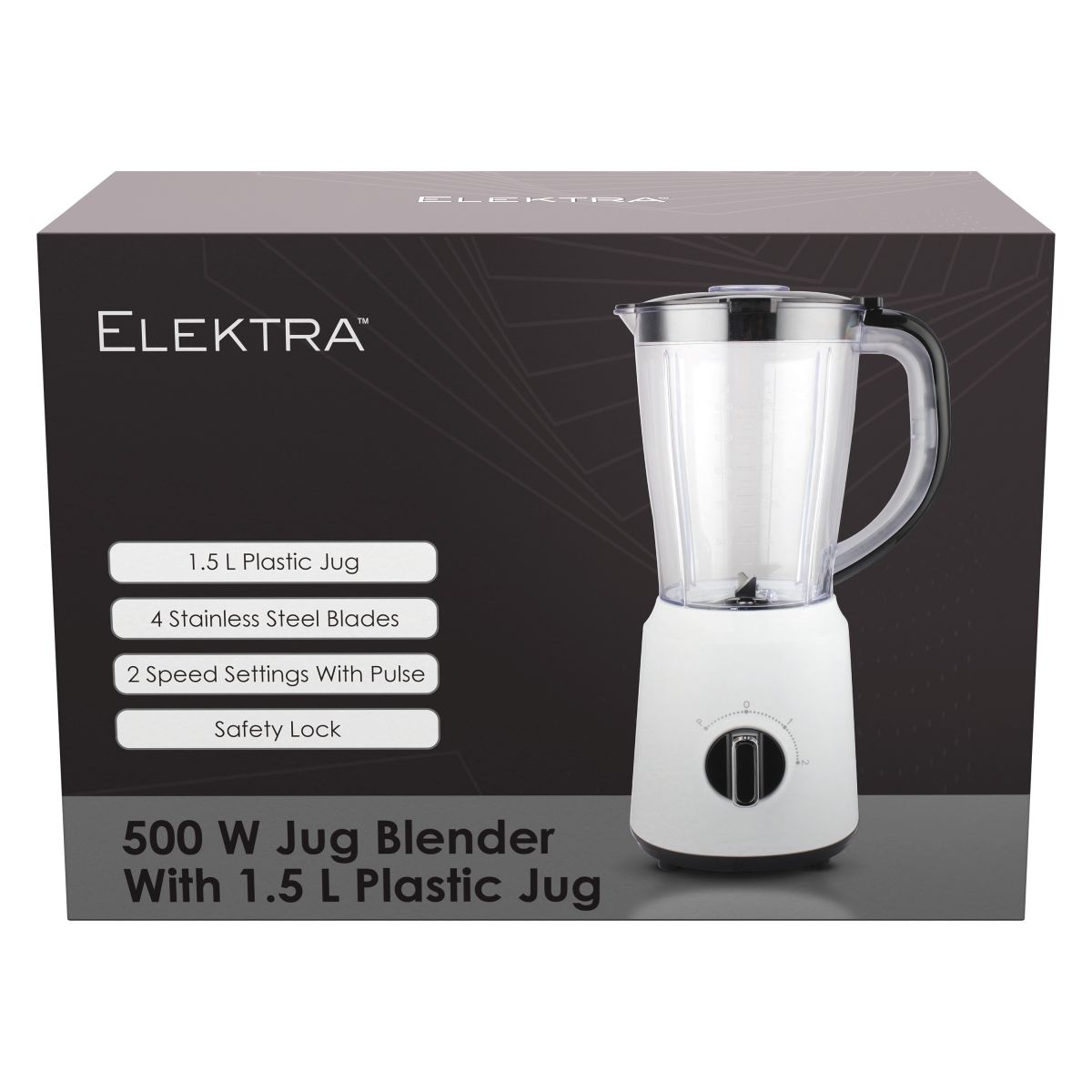 Elektra Plastic 1.5 L Multiple Speeds Jug Blender