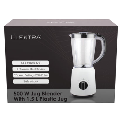 Elektra Plastic 1.5 L Multiple Speeds Jug Blender
