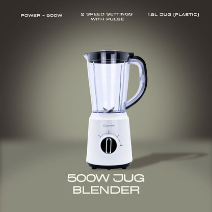 Elektra Plastic 1.5 L Multiple Speeds Jug Blender