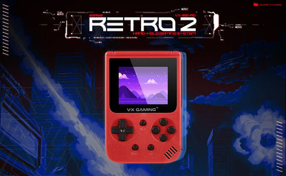 VX Gaming Retro 2.0 Handheld Gaming Machine With 500 Preloaded Games - Red