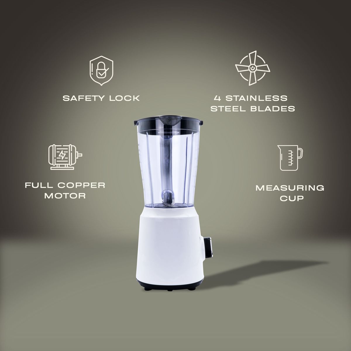 Elektra Plastic 1.5 L Multiple Speeds Jug Blender