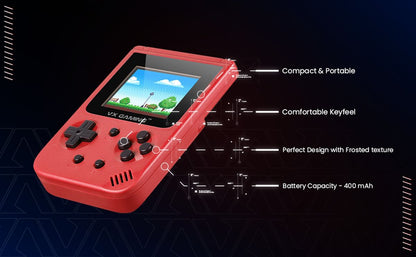 VX Gaming Retro 2.0 Handheld Gaming Machine With 500 Preloaded Games - Red