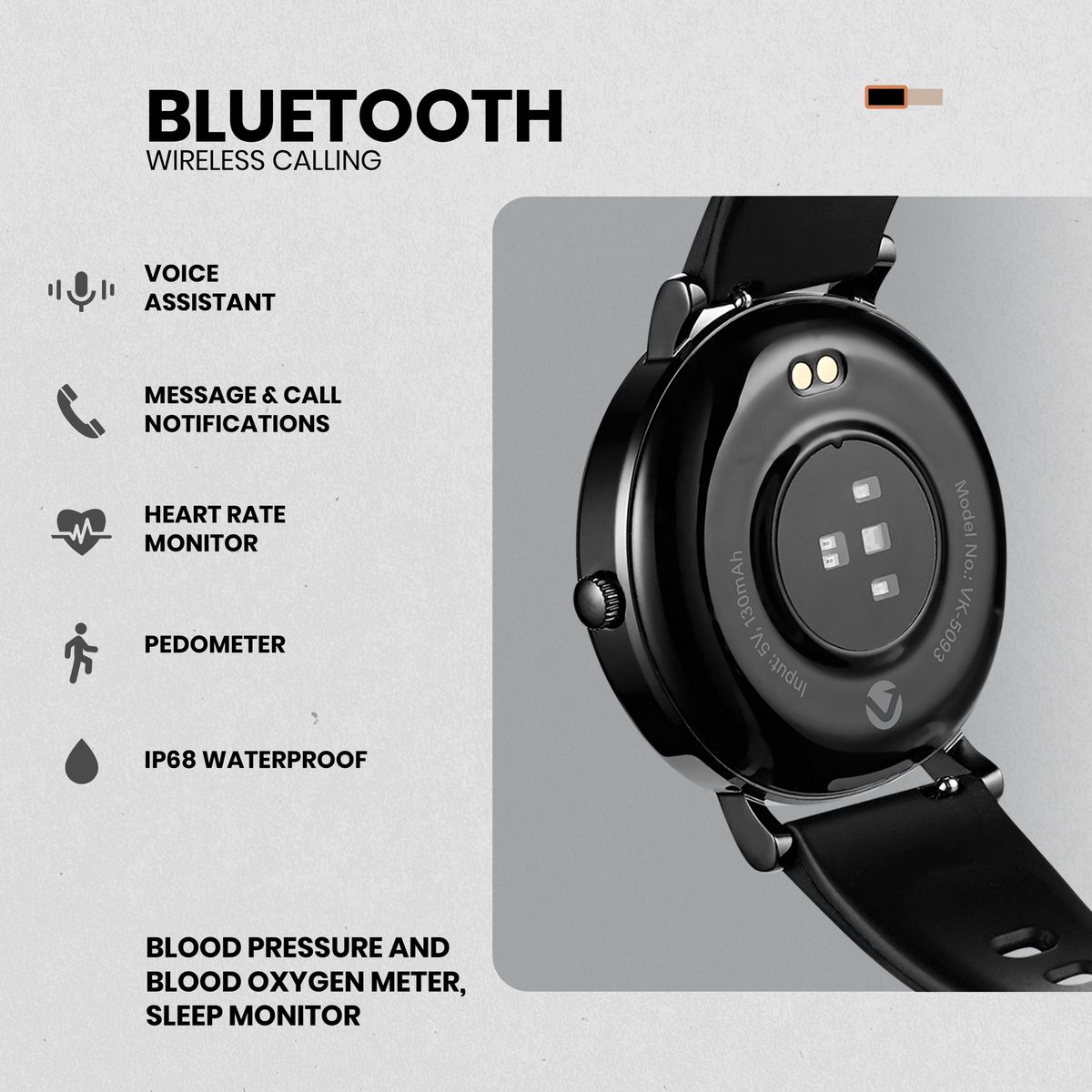 Volkano Aurora Series Ladies Smart Watch with Additional Silicone Strap