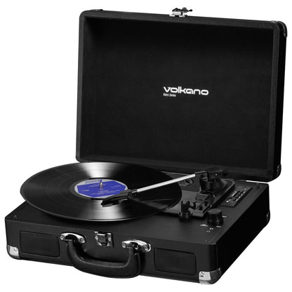 Volkano Retro Series Portable Vinyl 3-Speed Record Player Turntable