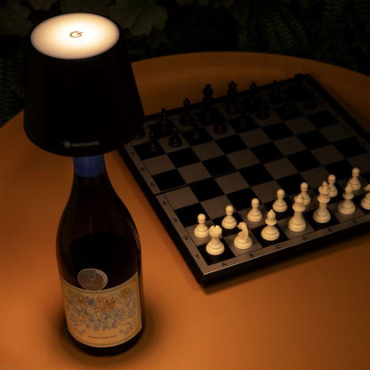 Switched Universal Rechargeable Bottle lamp - Black