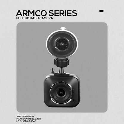 Volkano Armco Series Full HD Dash Camera - Black