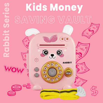 Volkano Kids Rabbit Series Money Saving Vault - Pink